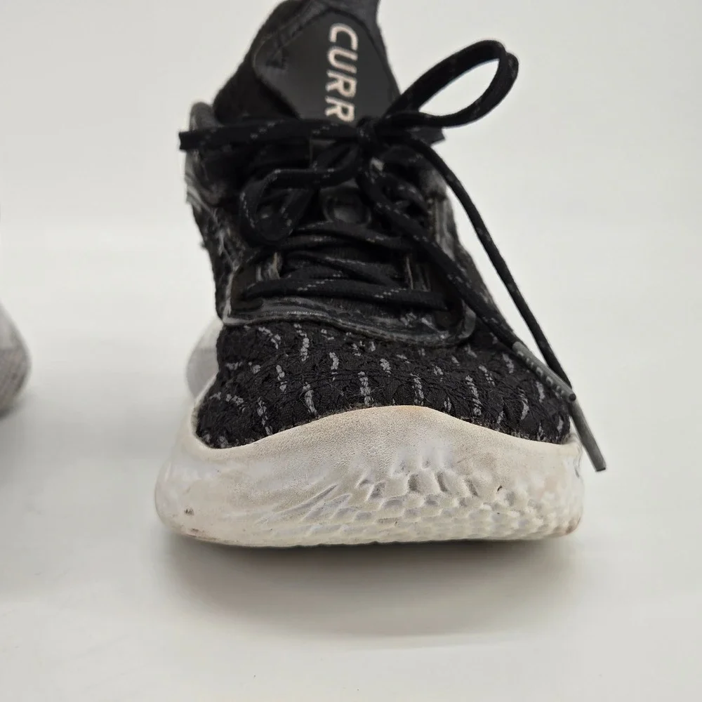 Under Armour Curry Flow 9 Team Black White‎ Youth 3.5 Women 5 Basketball Shoe